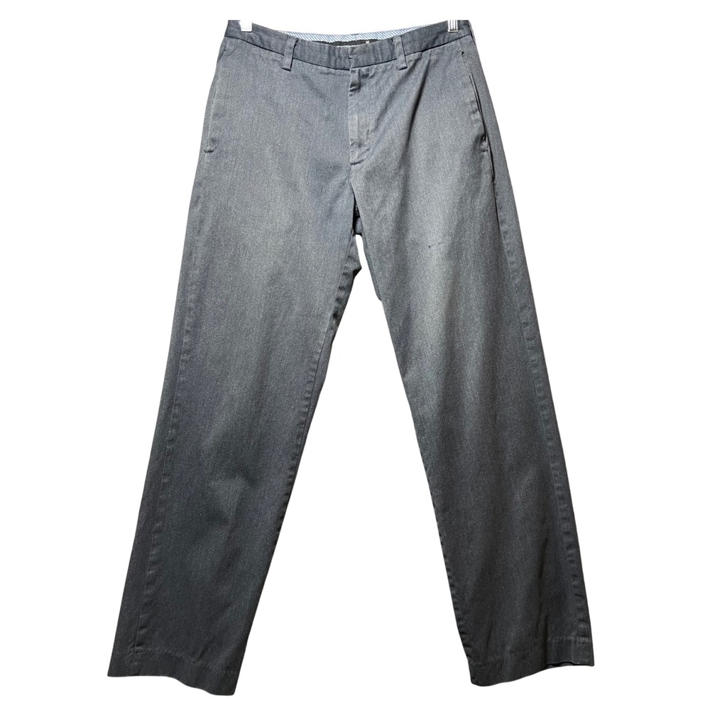 Gap Mens Classic Fit Chinos Charcoal Gray Stretch Cotton Pants 32x34